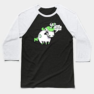 Earth Day Angry Unicorn Baseball T-Shirt